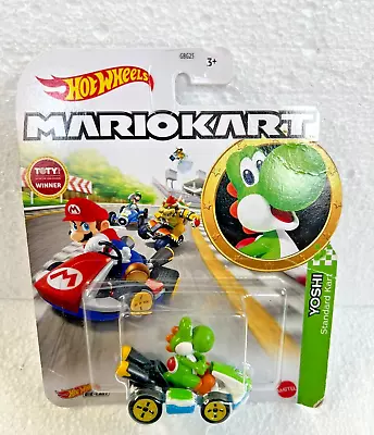 Buy Hot Wheels 2019 Mattel Mario Kart - Yoshi Standard Kart Diecast Car - New • 9.95£