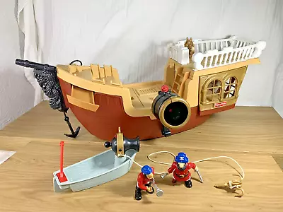 Buy Vintage 1994 Fisher Price Great Adventures Pirate Ship & Small Hook Boat Playset • 28.77£