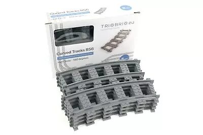 Buy Trixbrix Curved Tracks R56-8pcs - Compatible With L EGO 60197 60198 10277 60205 • 22.26£