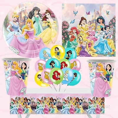 Buy Princess Tableware Girls Birthday Decorations, Party Balloons & Banner Supplies • 5.99£