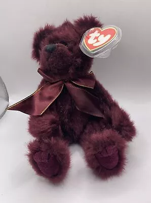 Buy Ty Beanie Babies Attic Treasures Beargundy The Jointed Bear Tag In Protector A • 11.99£