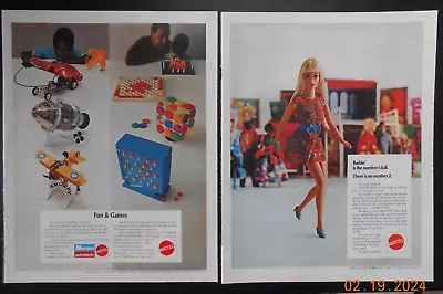 Buy 1970 Mattel Toy Ad Barbie Doll Sizzlers Hot Wheels Monogram Dr Seuss Tender Love • 8.84£