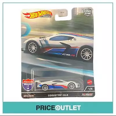 Buy Hot Wheels American Scene - Corvette C8.R (White, Red & Blue) - Damaged Box • 10.99£