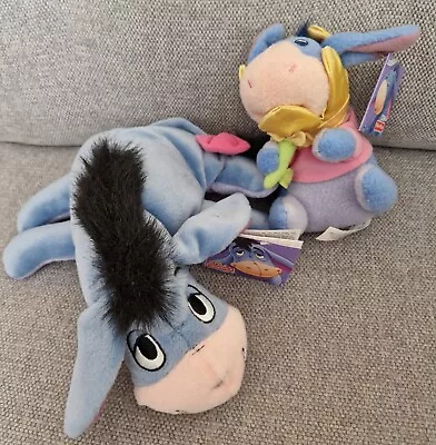 Buy Disney Eeyore By Fisher Price X2 Plush Toys Laying Down And Blossom Baby • 4.99£
