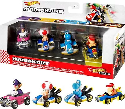 Buy Hot Wheels Mario Kart Vehicle 4-Pack, Set Of 4 Fan-Favorite Characters Includes • 42.58£