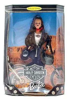 Buy 1998 Harley Davidson Motor Cycles Barbie Doll #3 Brunette / Mattel 22256, NrfB • 65.78£