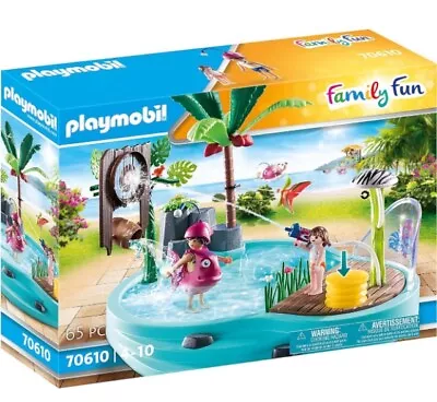 Buy Playmobil 70610 Family Fun Aqua Park Pool PLAYSET Water Sprayer NEW 65 Pieces • 24.99£