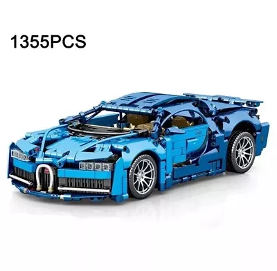 Buy Building Blocks Technic Race Car Block Bugatti Chiron New Sealed • 38.99£