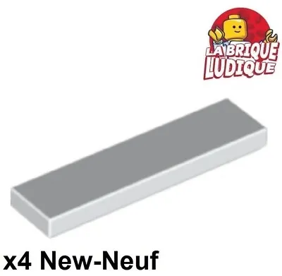 Buy Lego 4x Tile Plate Smooth 1x4 With Groove White/White 2431 New • 1.52£
