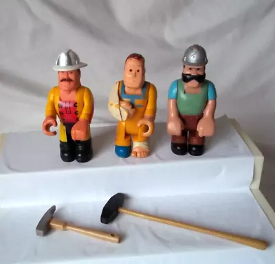 Buy Vtg Fisher Price Figure Husky Helpers Fireman Injured Man Worker And Rare Tools • 9.99£