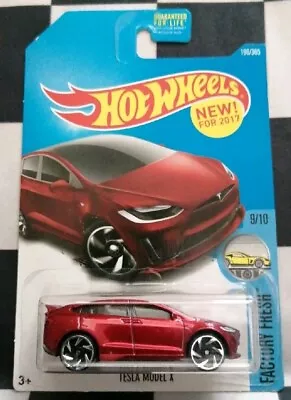 Buy 2017 Hot Wheels Tesla Model X Factory Fresh Long Card 196/365 #9/10 • 14.95£