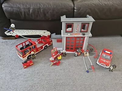 Buy Playmobil Fire Station, Fire Engine, Car And  Bike Bundle • 24.99£