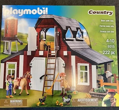 Buy Playmobil 9315 Country Barn With Silo Farm Animals Brand New Boxed • 35£