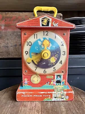 Buy Vintage Fisher Price Toy - Music Box - Teaching Clock - 1960’s Retro Baby • 20£