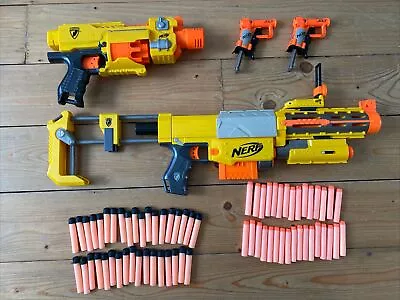 Buy NERF Gun Bundle + Bullets/ Recon CS-6  + Attachments/ Barricade RV-10/ 2 X JOLT • 22£