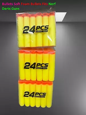 Buy Yellow  Bullets Soft Foam Bullets Fits Nerf Darts Guns. N-Strike Elite Kid NEW • 1.29£