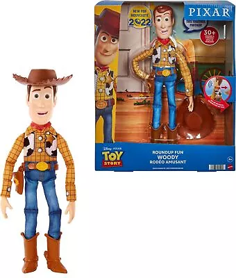 Buy Mattel Disney Pixar Toy Story Roundup Fun Woody Large Talking Posable Figure • 38.88£