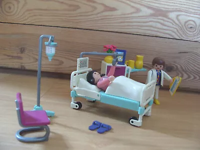 Buy Playmobil 100% Complete Set 3980 Patient In Hospital Room With Doctor • 24.95£