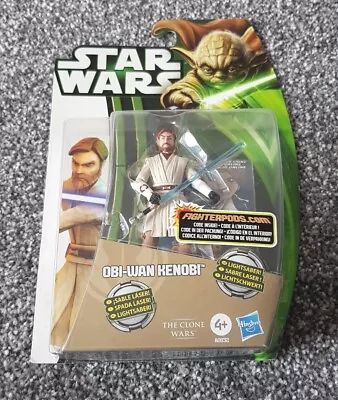 Buy Star Wars CW01 Obi-Wan Kenobi The Clone Wars Hasbro New Yoda Card • 29.99£