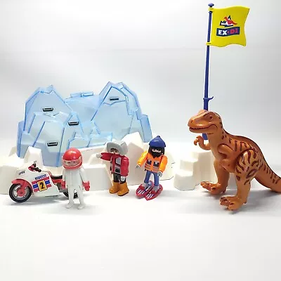 Buy PLAYMOBIL   Bundle Dinosaur Motorbike Ice Berg Ex Di  • 9.99£