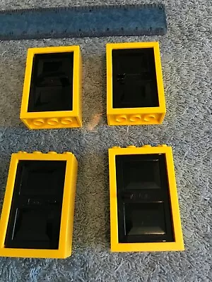 Buy LEGO 4 X Large Doors With Frames And Shutters - Yellow And Black • 2.99£