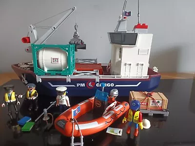 Buy Playmobil Set 70769,Harbour Cargo Ship With Boat. Preowned • 70£