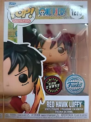 Buy Funko Pop One Piece - Red Hawk Luffy #1273 - Limited Glow Chase Edition • 36£