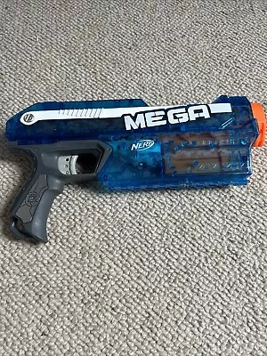 Buy NERF N-strike Elite MEGA Magnus Foam Dart Blaster Sonic Ice Blue • 19.99£