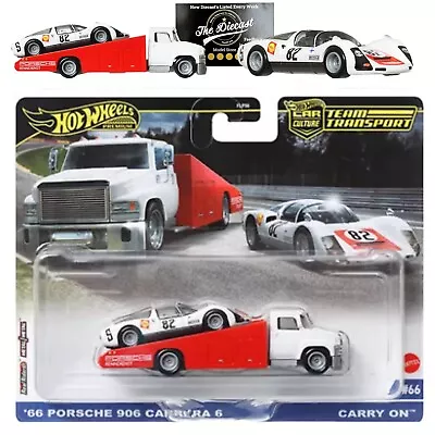 Buy HOT WHEELS TEAM TRANSPORT PORSCHE 906 Carrera 6 Carry On Premium 1:64 Diecast • 18.99£