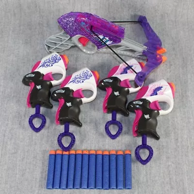 Buy NERVE REBEL Girls Guns Pistols Crossbow & Accessories Pink Purple Toys Lot • 27.26£