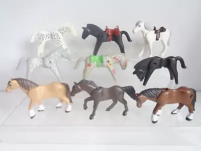 Buy Playmobil - Set Of 9 Horse Toy Figures Inc Clydesdales - Some Vintage • 12.95£