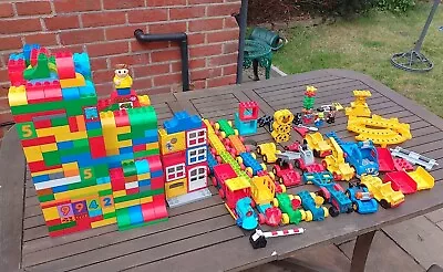 Buy Lego Duplo Bundle - 5kg Bricks Trains Tractor Vehicles Track Figures - Free Post • 41£