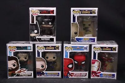 Buy 6x FUNKO POPS! Vinyl ACTION FIGURES - Aquaman, Avengers, Spiderman - BOXED - BA9 • 9.99£