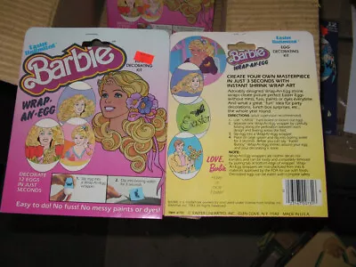 Buy BARBIE Doll Mattel 1983 (3 Items) Easter Wrap An Egg Decoration Kit Playset MIP • 14£