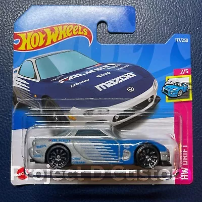 Buy Hot Wheels '95 Mazda RX-7 Blue Silver HW Drift 2022 2/5 177/250 P Case • 5.99£
