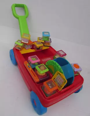 Buy Vintage Fisher Price Laugh & Learn Wonder Wagon And 12 Peek A Boo Blocks • 25£