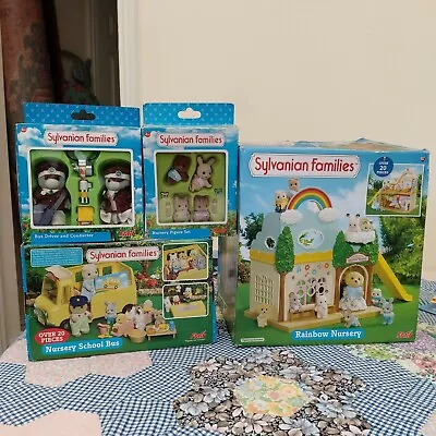 Buy Sylvanian Families RAINBOW NURSERY (2010) School Bus, Nursery Figures, Driver • 40£