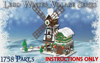 Buy Winter Village Windmill -INSTRUCTIONS ONLY- Christmas MOC For Lego Bricks • 7.14£