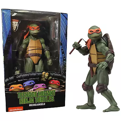 Buy NECA TEENAGE MUTANT NINJA TURTLES 7  FIGURE 1990 MOVIE MICHELANGELO -Damaged Box • 28.04£