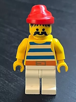 Buy LEGO FIGURE  Pirates - Pirate Red / White Stripes Shirt, White Legs PI042 6285 • 4.99£