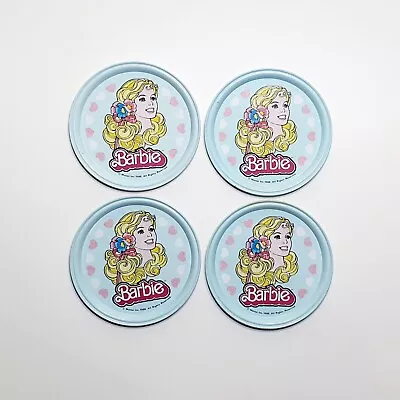 Buy Lot Of 4 Antique Barbie Metal Plates • 9.10£