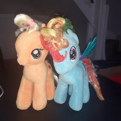 Buy My Little Pony Hasbro Ty Plush Soft Toys Apple Jack Rainbow Dash Hair Tangled • 8.99£