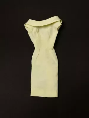 Buy Barbie Silk Sheath Dress 1962 Pale Yellow Bardot Collar Mattel Fit 12  Doll • 30£