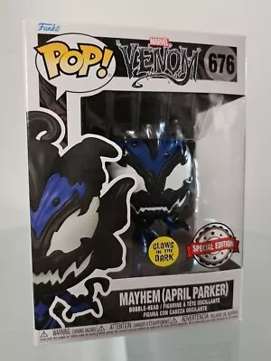 Buy Funko Pop! Mayhem GITD (Venomized April Parker) & Free Protector! • 8£