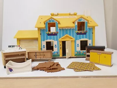 Buy Vintage Fisher Price Play Family House 1969 Some Furniture • 6£