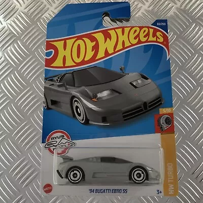 Buy Hot Wheels ‘94 Bugatti EB110 SS  1:64 Mattel Diecast  (Grey) Long Card • 5£