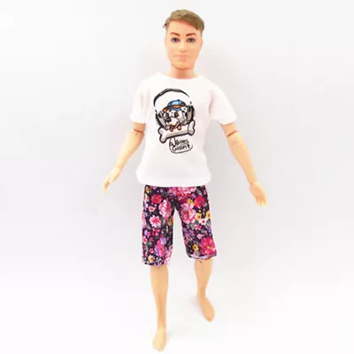 Buy 1/6 Boy Doll Clothes For Ken Doll Outfits Dog Puppy T-shirt Short Pants Kids Toy • 2.88£