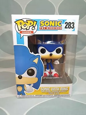 Buy Sonic 283 Funko Pop Vinyl With Ring Sonic The Hedgehog Tails Sega Games Figure • 17.99£