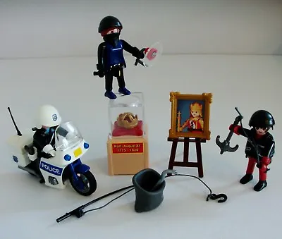 Buy Playmobil 4265 Jewel Thieves & Police Motorbike 3986 Sets • 12.99£