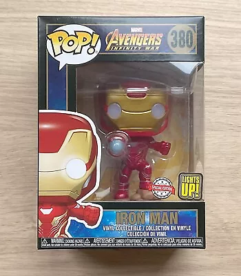 Buy Funko Pop Marvel Avengers Infinity War Iron Man Light Up #380 + Free Protector • 19.99£